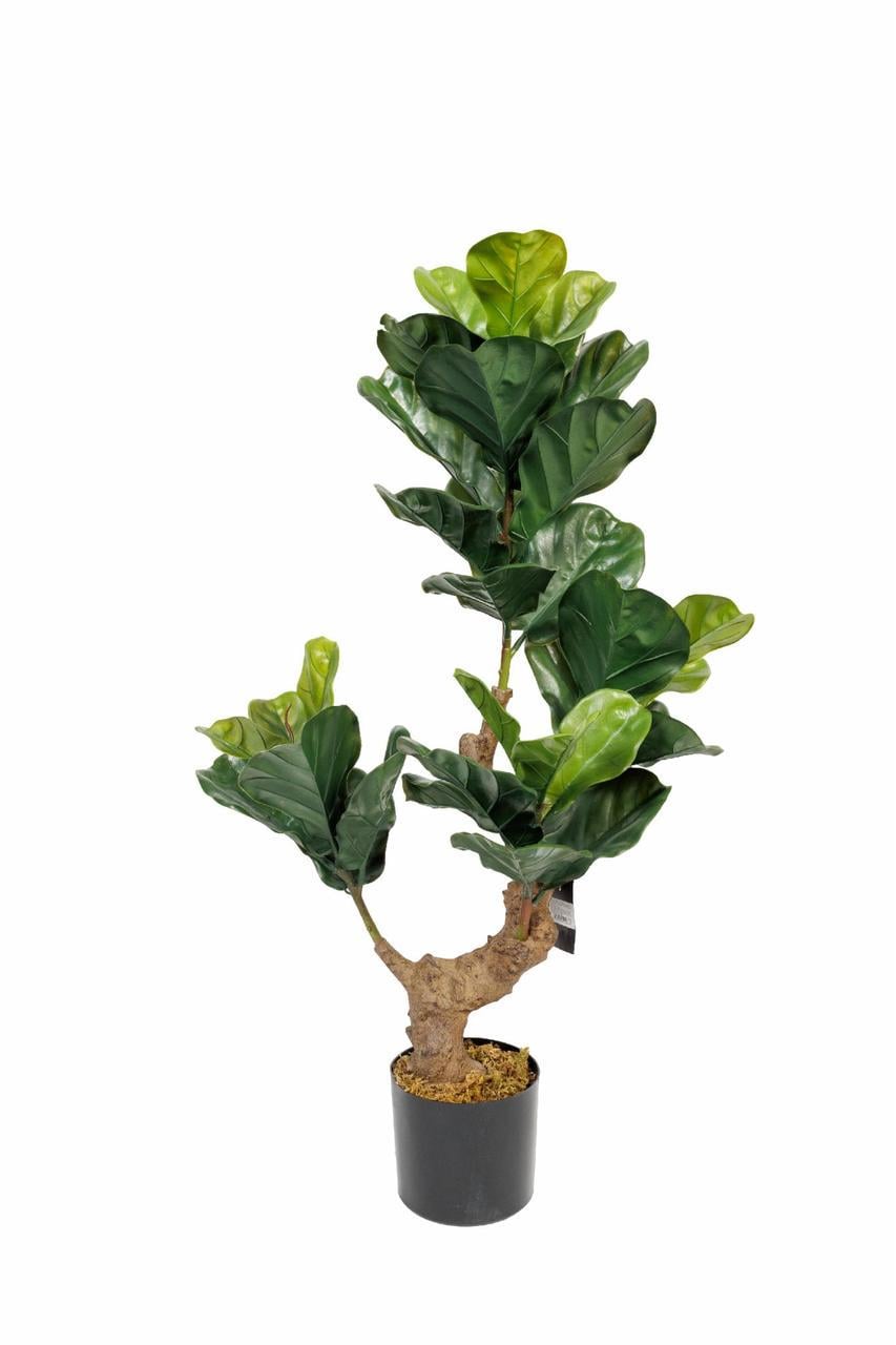 Искусственное растение Greenflowers Фикус Лирата цветок тропическое растение для офиса сада дома 95 см