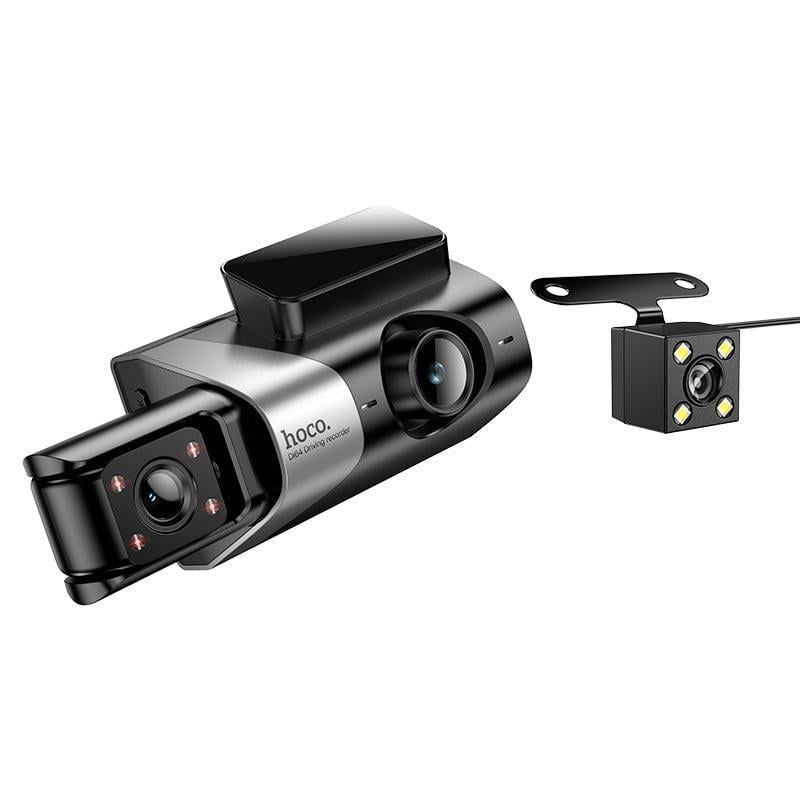 Видеорегистратор Hoco Triumph three-screen simultaneous display driving recorder DI64 wifi version 720p/480p/480p rear 3"
