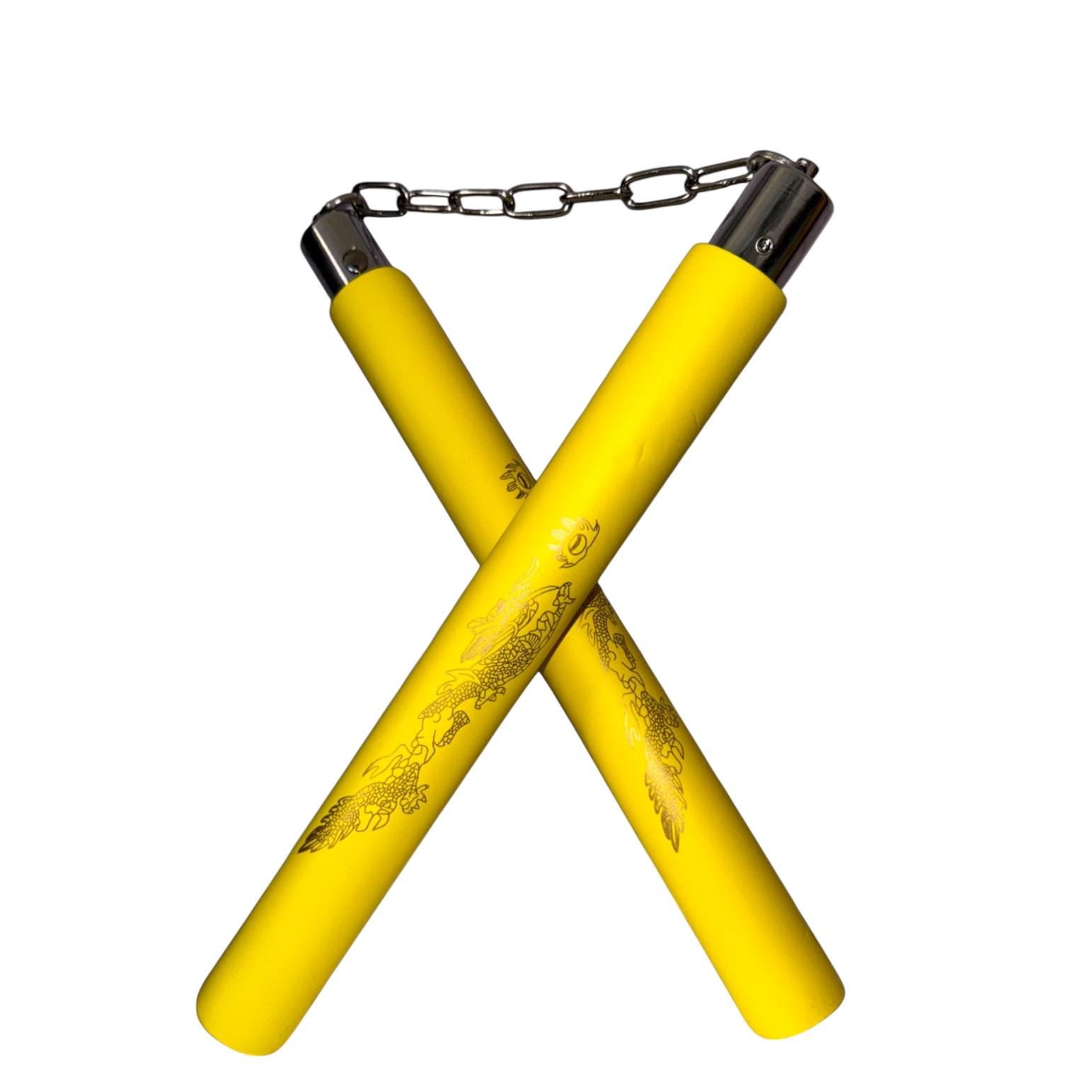 Нунчаки тренировочные с цепью GDragon с неопреновым покрытием Желтый (3_1_0_10) Нунчаки тренировочные с цепью GDragon с неопреновым покрытием Желтый (3_1_0_10)