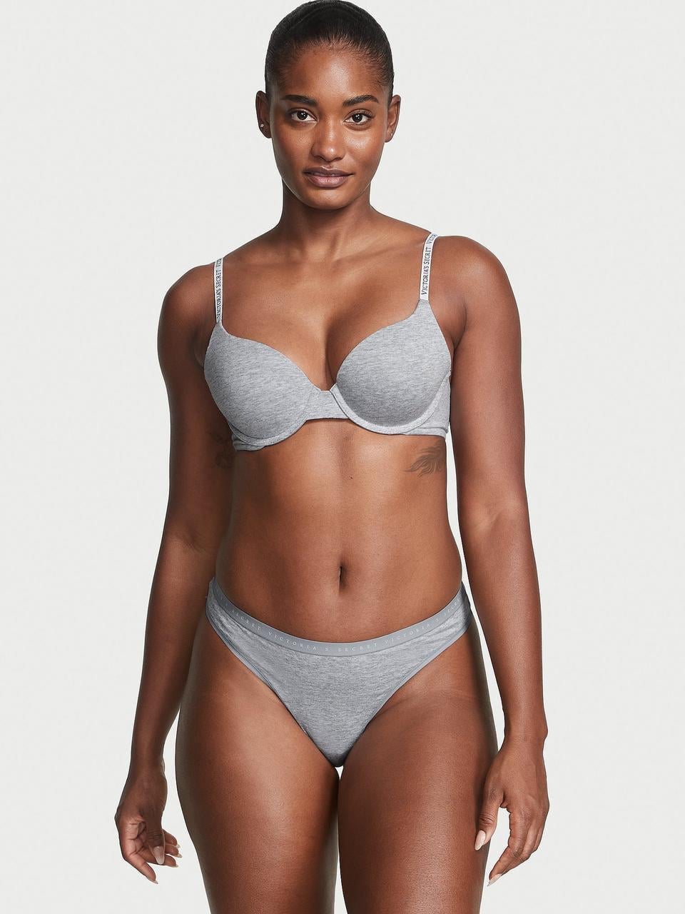 Трусики жіночі Victoria's Secret Stretch Cotton Thong L Сірий (2361867953) Трусики жіночі Victoria's Secret Stretch Cotton Thong L Сірий (2361867953)