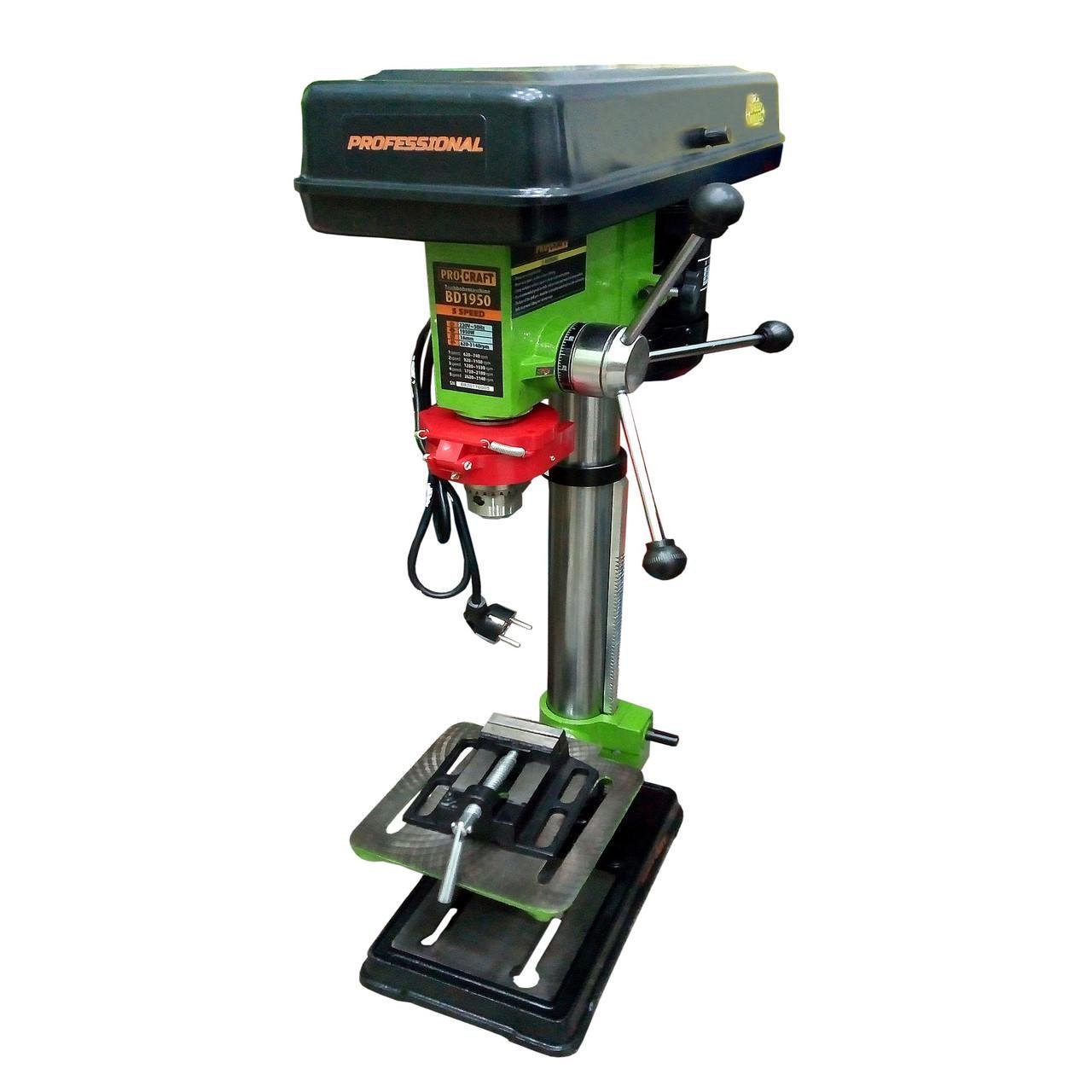 Сверлильный станок ProCraft BD-1950 5 скоростей патрон 16 мм