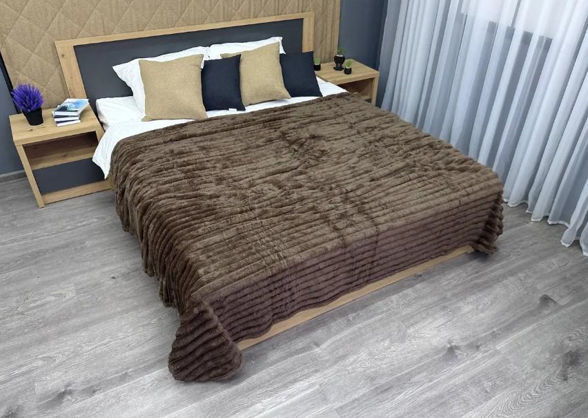 Покрывало из плюша VIP Шарпей 200х230 см Темное какао (87-142) - фото 1 Покрывало из плюша VIP Шарпей 200х230 см Темное какао (87-142) - фото 1