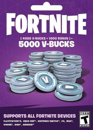 Карта оплаты Fortnite 5000 V-Bucks 4000 и 1000 V-Bucks Nintendo Switch (27220789)