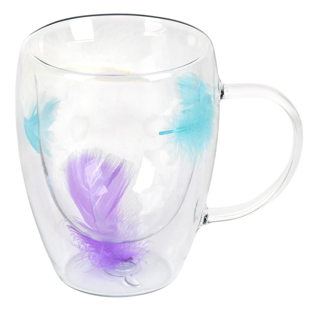 Чашка стеклянная Feather R10861 330 мл Прозрачный (643631)