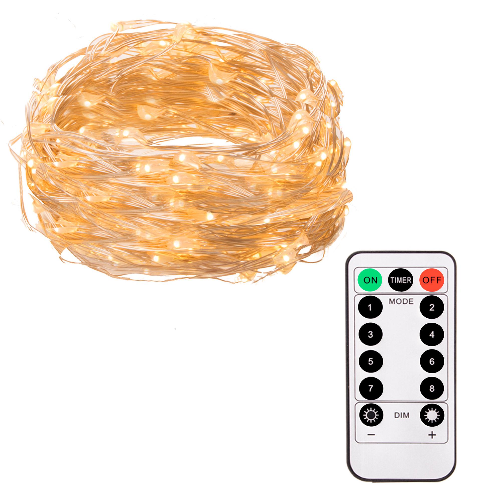 Гірлянда на батарейках Springos 50 LED Pilot 4,9 м Warm white (CL0105)