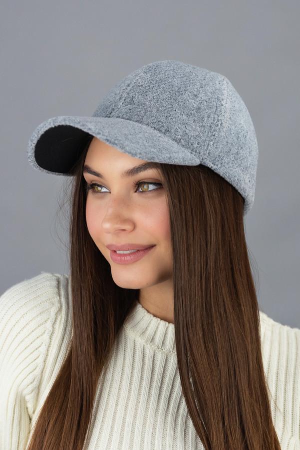 Бейсболка из пальтовой диагонали Braxton Арман 6097 Серый (2379300379)