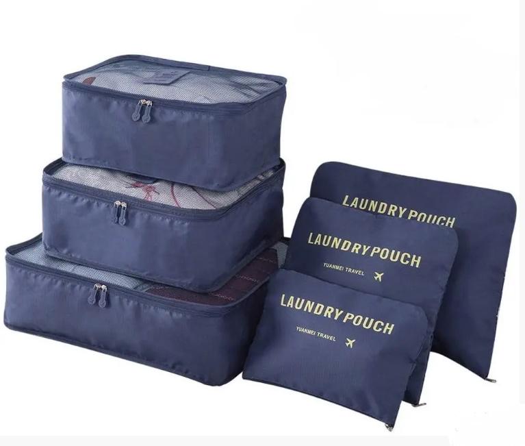 Органайзеры для путешествий Laundry Pouch Travel 6 шт. Синий (12098810) - фото 5