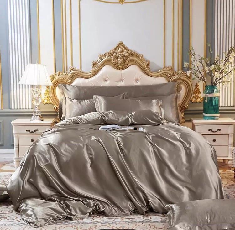 Комплект постільної білизни Moka Textile євро та 4 наволочки 50х70 см/70х70 см Капучіно (2392429484) - фото 1