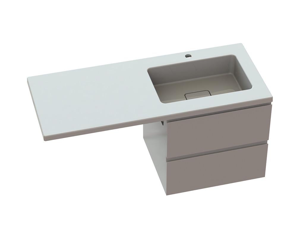 Тумба Барнео з умивальником Аляска А100 правий Білий глянець (1882350664)