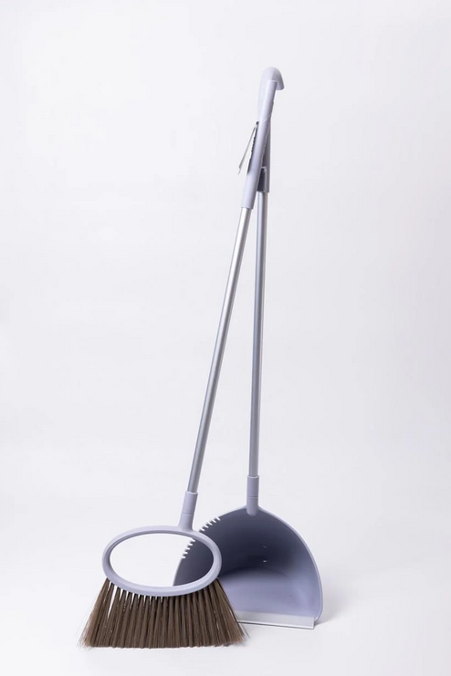 Набор веник и совок на длинной напольной ручке 25х25х95 см Фиолетовый (HP-45-1V) Набор веник и совок на длинной напольной ручке 25х25х95 см Фиолетовый (HP-45-1V)