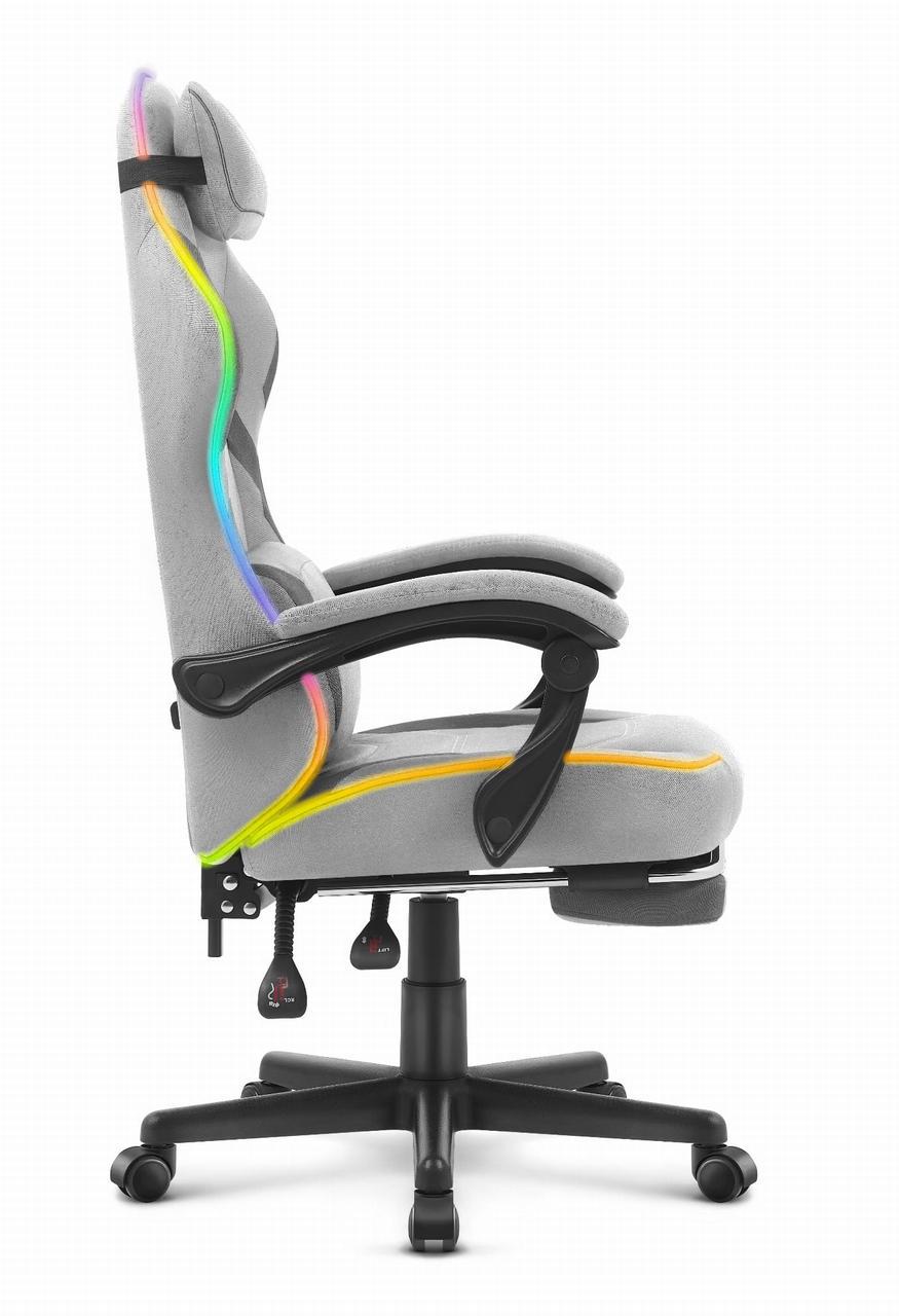 Геймерське крісло Cabro C502 LED тканина Grey (5907196011290) - фото 3 Геймерське крісло Cabro C502 LED тканина Grey (5907196011290) - фото 3