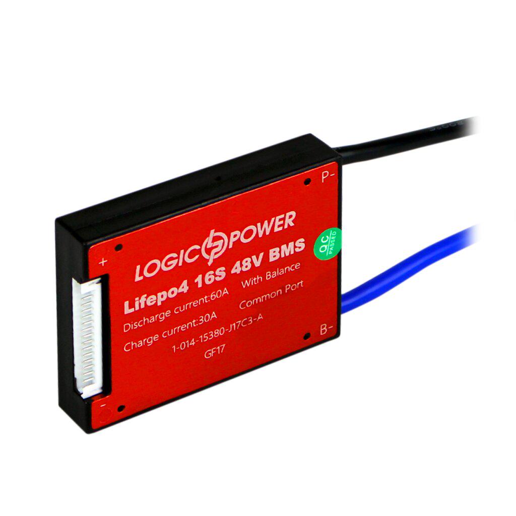 BMS-плата LogicPower LP LifePO4 16S з вбудованим балансиром 60А розряд/30А заряд 48V (28798452) - фото 3