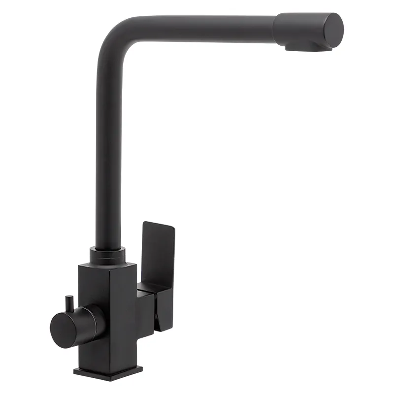Смеситель для кухни MIXXUS KUB-021 с выходом для питьевой воды Черный (MI5865)