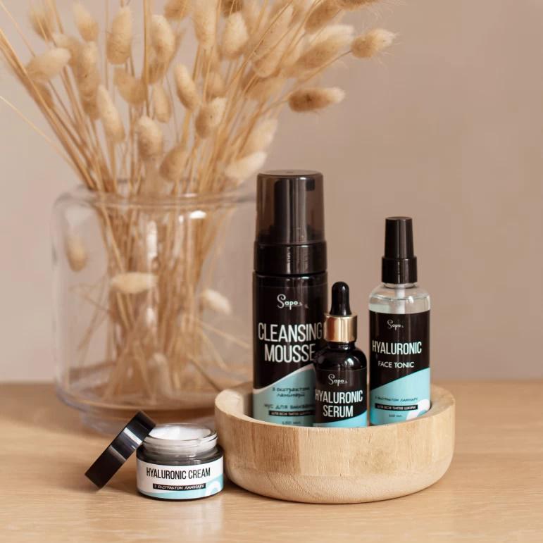 Набор косметики для лица Sapo Hyaluronic Kit с экстрактом ламинарии и гиалуроновой кислотой (sapo 473)