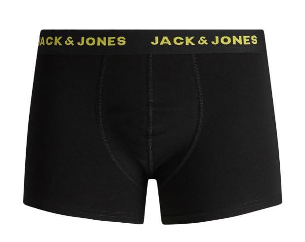 Труси боксери чоловічі Jack & Jones ADDITIONAL L Чорний/Салатовий напис (107758712)