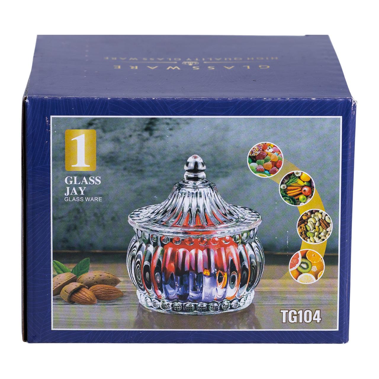 Цукерниця скляна з кришкою у східному стилі 8 см (5948) - фото 6