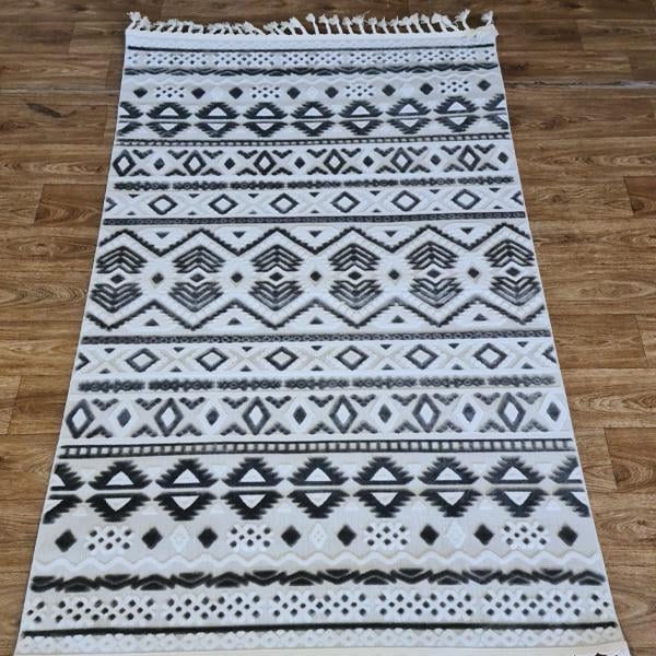 Ковер акриловый Garden 1,5х2,3 м Кремовый/Серый (048415) - фото 2 Ковер акриловый Garden 1,5х2,3 м Кремовый/Серый (048415) - фото 2