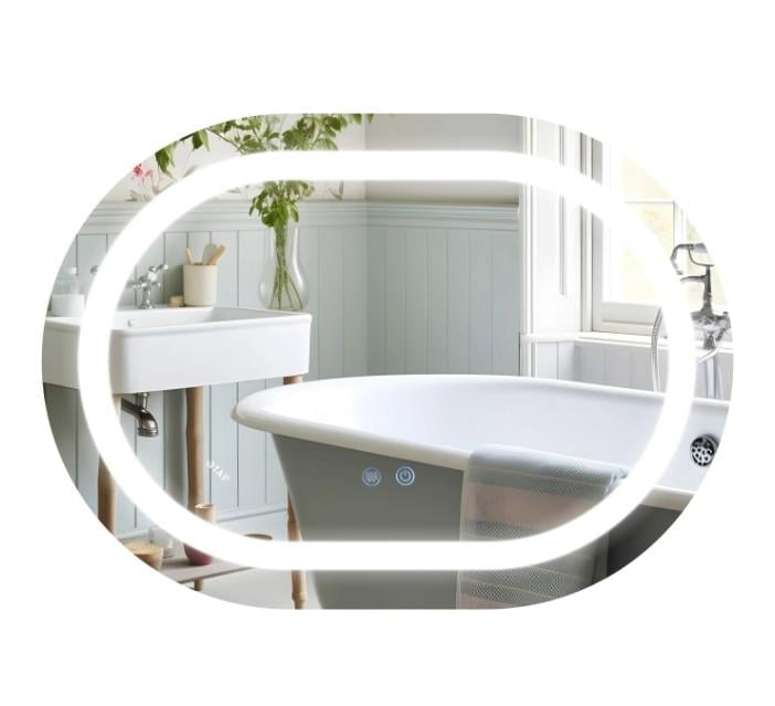 Зеркало овальное Qtap Gemini GE1 с LED-подсветкой Touch (QT2578R6080)