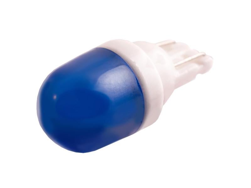 Автолампа светодиодная в колбе T10 W5W керамика 12 В SMD5630-2led Синий (2392)