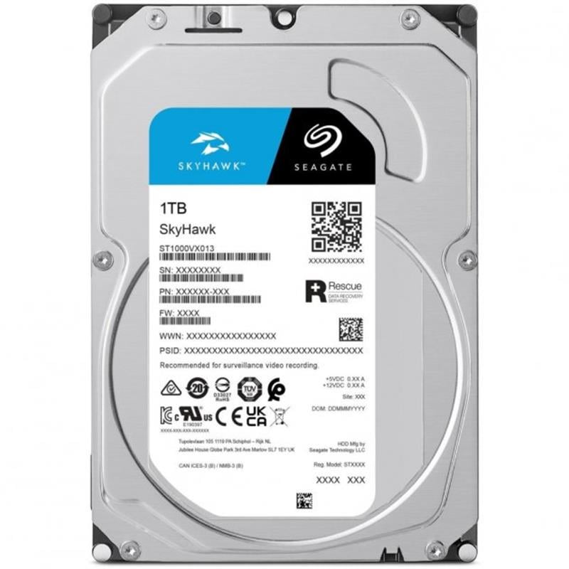 Жорсткий диск Seagate SkyHawk HDD 3,5" SATA 1TB 5400rpm/256MB (ST1000VX013)