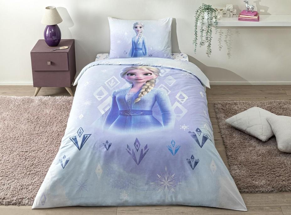 Комплект постельного белья подростковый Tac Disney Frozen Diamond ранфорс полуторный на резинке (2000022284287)