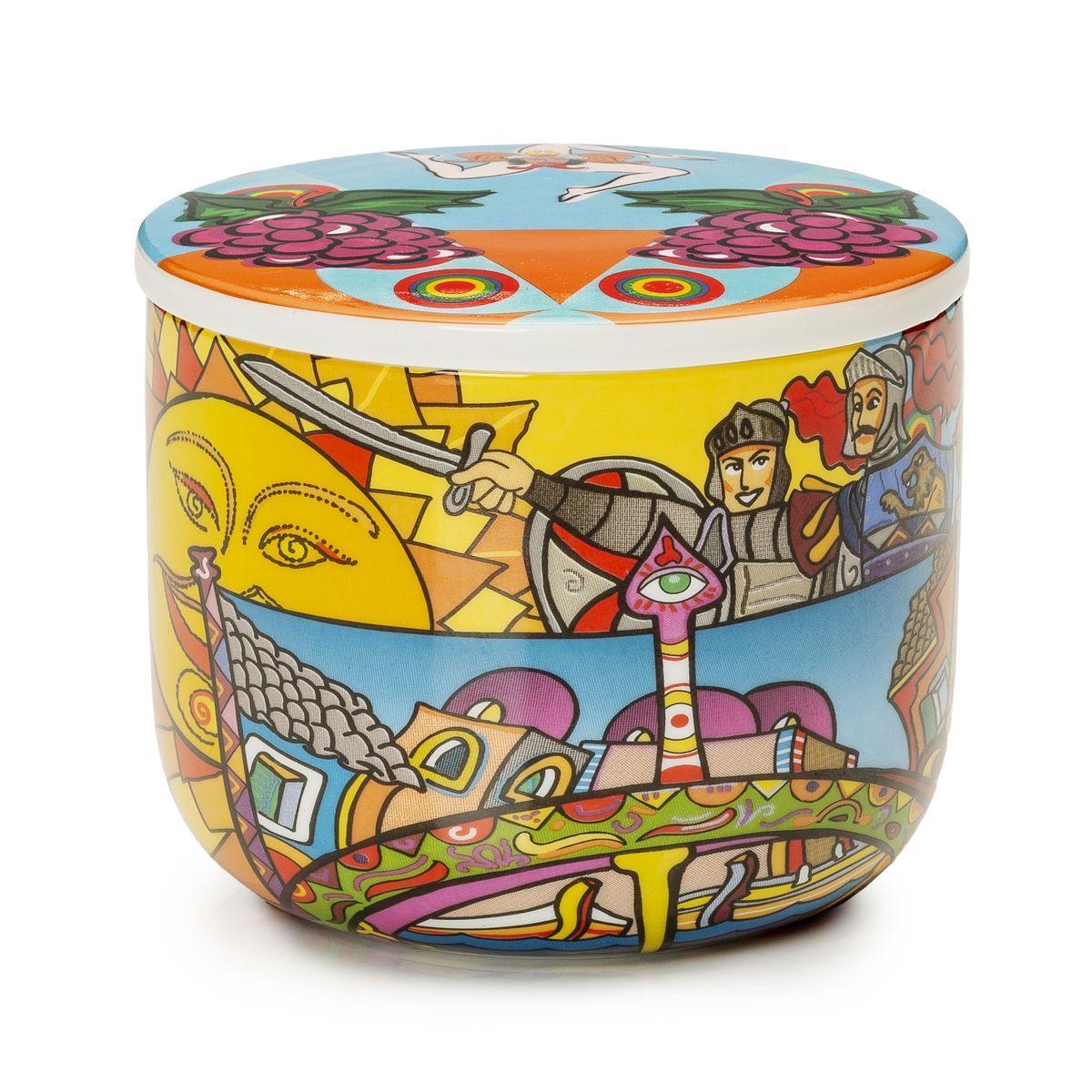 Емкость для хранения Mediterraneo Palais Royal фарфоровая 12х10 см Разноцветный (37133R)