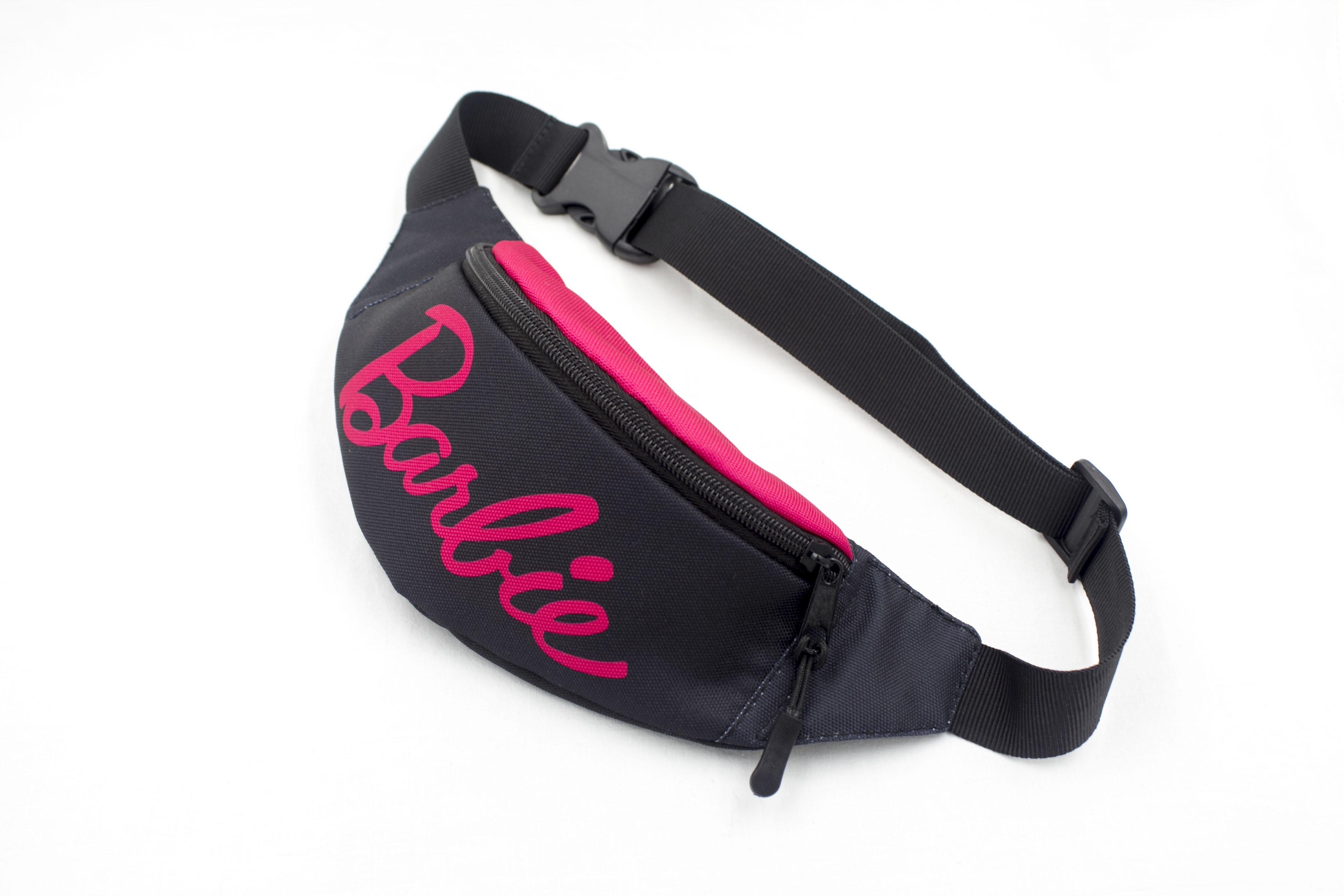 Бананка для дівчинки з регулюючим ремінцем 4-8 років Барбі Чорно-малиновий (Д-036) - фото 4