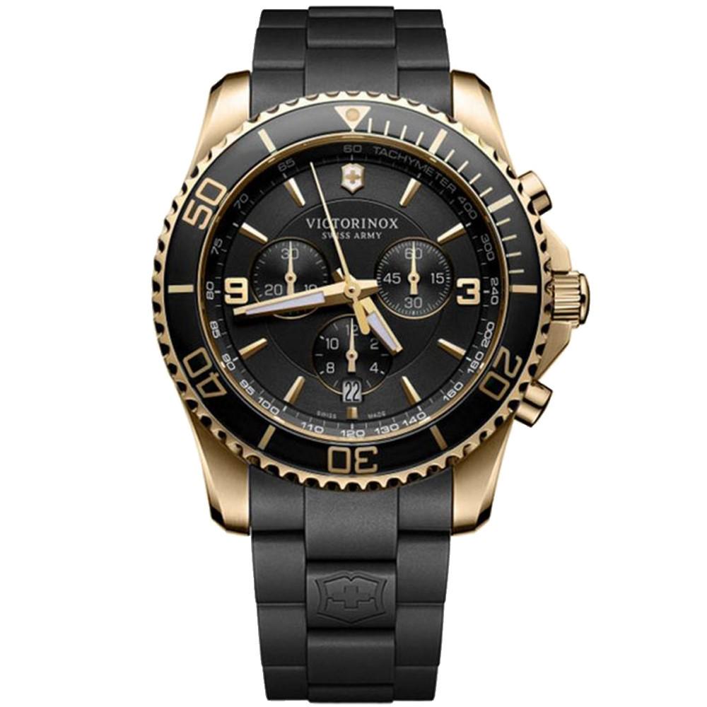 Наручний годинник чоловічий Victorinox Swiss Army Maverick Chrono кварцевий Gold (V249099)