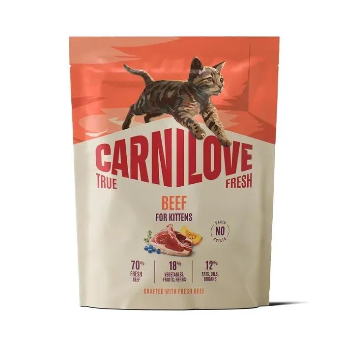 Корм сухий Carnilove True Fresh Beef Kitten для кошенят яловичина 400 г (173757)