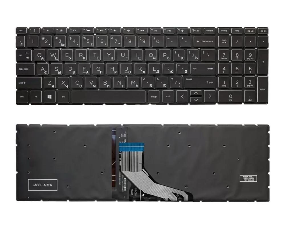 Клавиатура для ноутбуков HP Pavilion Gaming 15-CX/15-EC/15-DK/17-CD с подсветкой (10043)