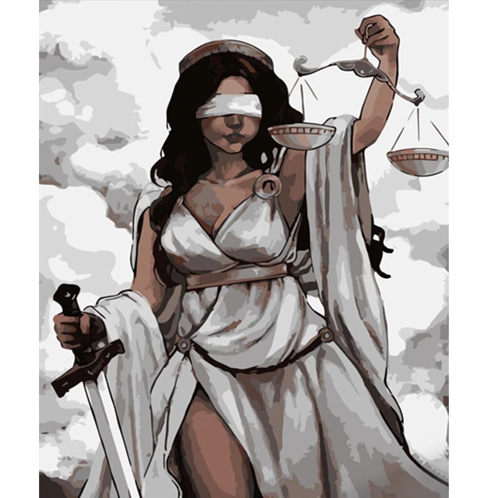 Картина по номерам Strateg Премиум Богиня Фемида 40x50 см (DY314)