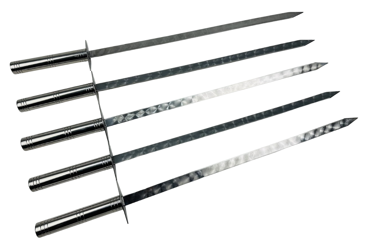 Набор шампуров для люля-кебаб Серебро 5 шт. из нержавеющей стали (2-10-SH-3114)