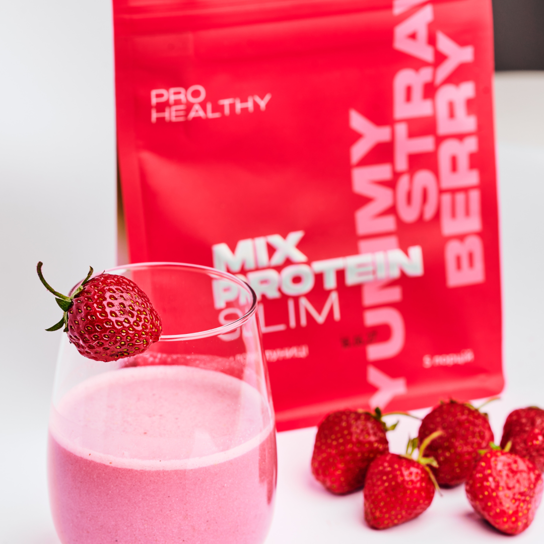 Жироспалювач низькокалорійний коктейль зі смаком полуниці для зменшення ваги Pro Healthy Choice Mix Protein Slim Yummу Strawberry 145 г (99101277101) - фото 7 Жироспалювач низькокалорійний коктейль зі смаком полуниці для зменшення ваги Pro Healthy Choice Mix Protein Slim Yummу Strawberry 145 г (99101277101) - фото 7