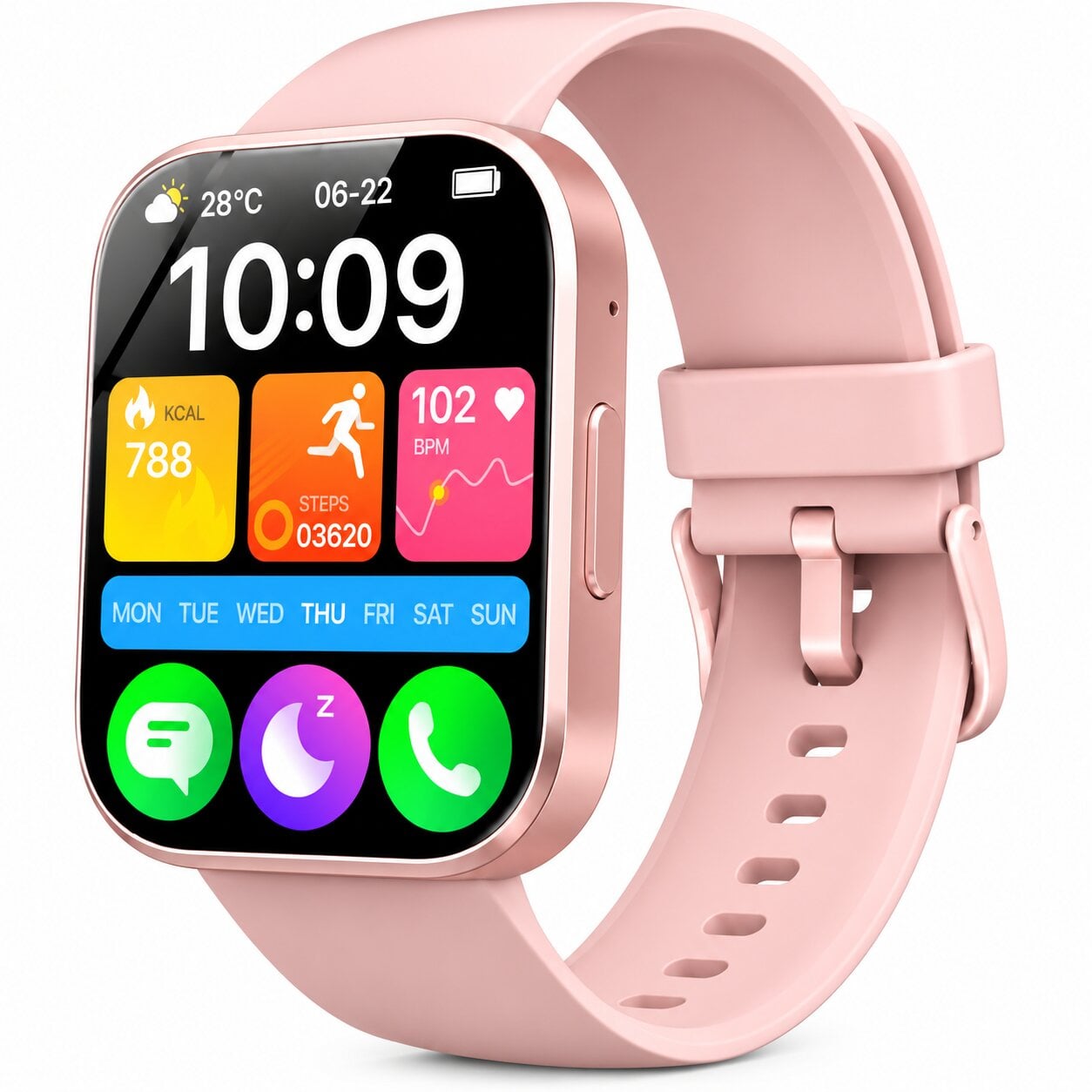 Смарт-годинник Oukitel BT103 AMOLED 1,91" Bluetooth Pink (6931940767057)