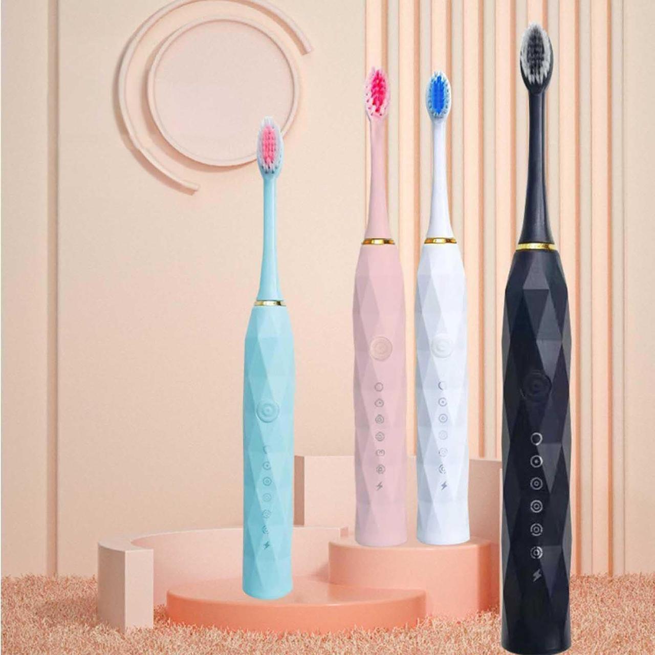 Електрична зубна щітка Sonic X9 акумуляторна з 4 насадками Чорний (3658Ю) - фото 3 Електрична зубна щітка Sonic X9 акумуляторна з 4 насадками Чорний (3658Ю) - фото 3