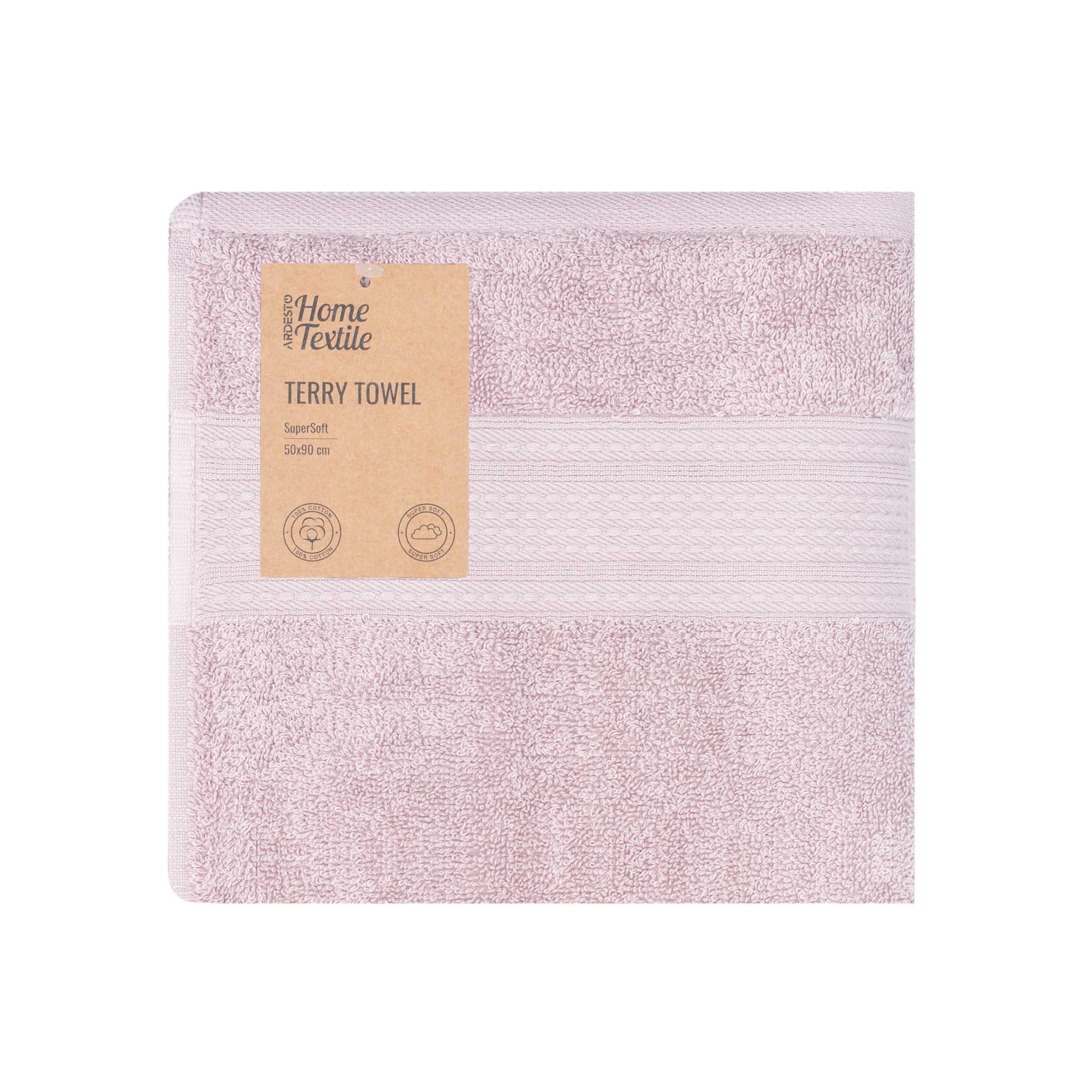 Рушник махровий Ardesto SuperSoft 50х90 см Рожевий (ART2250SCP) Рушник махровий Ardesto SuperSoft 50х90 см Рожевий (ART2250SCP)