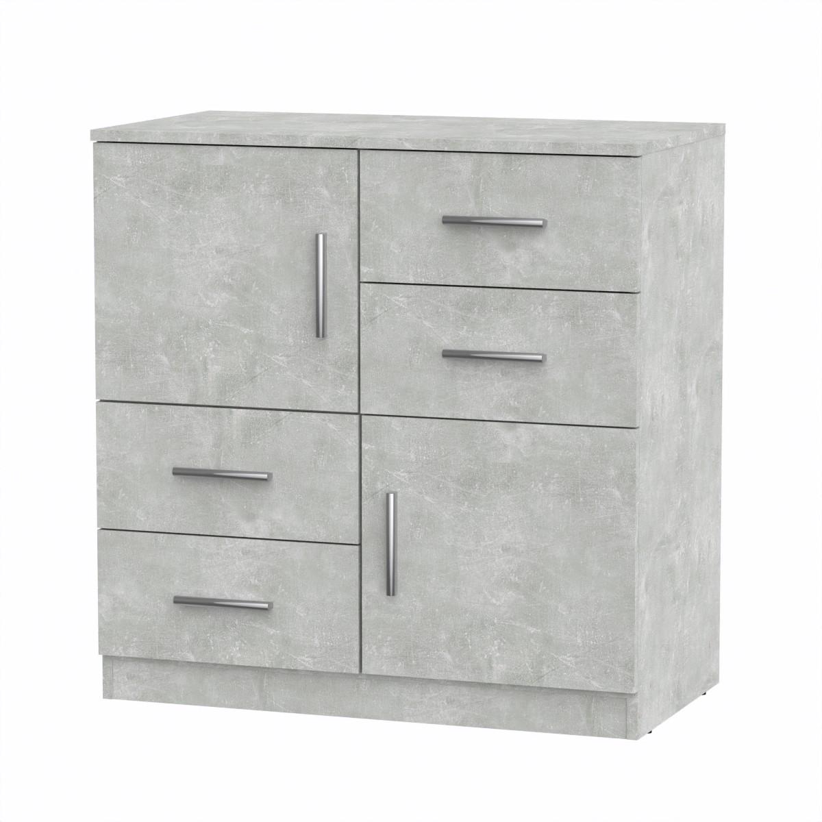 Комод для спальни с выдвижными ящиками Компанит 2+4 84х45х85 см Ателье светлый (13551342) - фото 1 Комод для спальни с выдвижными ящиками Компанит 2+4 84х45х85 см Ателье светлый (13551342) - фото 1