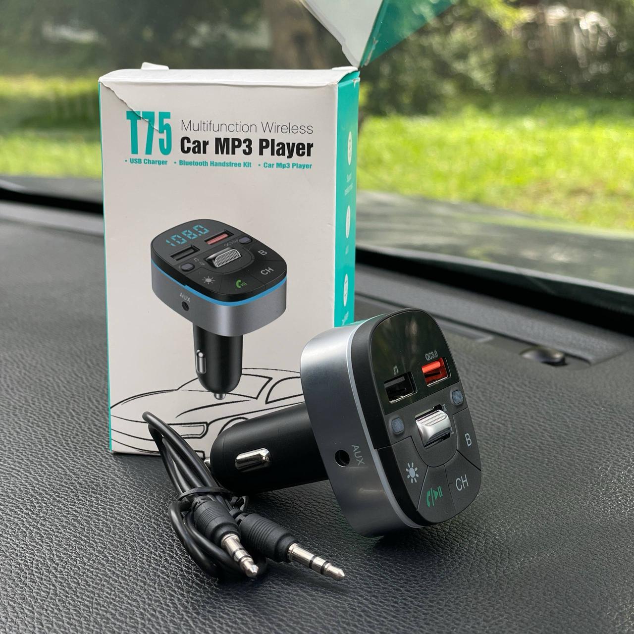Модулятор автомобільний FM з bluetooth для авто 3в1 aux з вольтметром Mp3 - фото 3