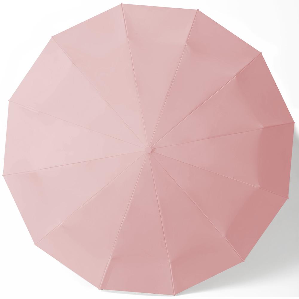 Парасолька автоматична двошарова від дощу і сонця LOSSO Elite 105 см Блідо-рожевий (526301994 ) - фото 3