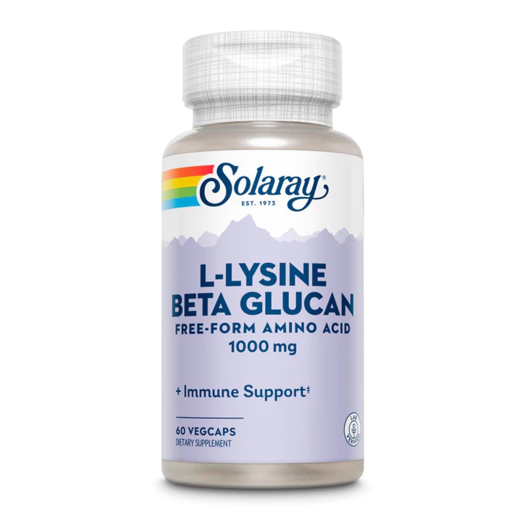 Аминокислота L-Lysine with Beta Glucan 1000 mg 60 vcaps (100-48-5161059-20)