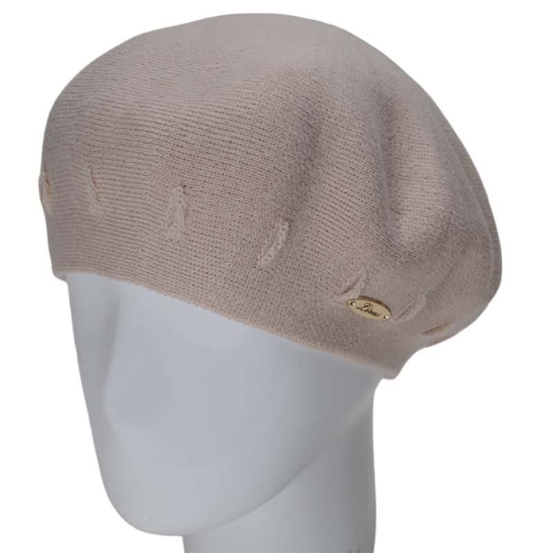 Берет женский Lirus Ели двойной тонкой вязки Лен (119096)