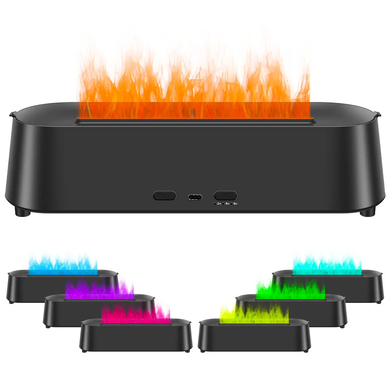 Зволожувач повітря Flame Diffuser Humidifier RGB з ефектом полум'я (21873574) - фото 7