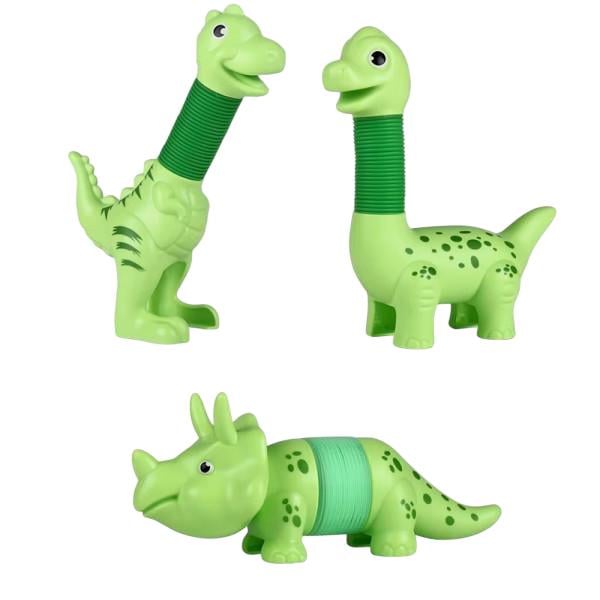 Игрушка антистресс Динозавры с подвижным корпусом 3 шт. Зеленый (29436772)