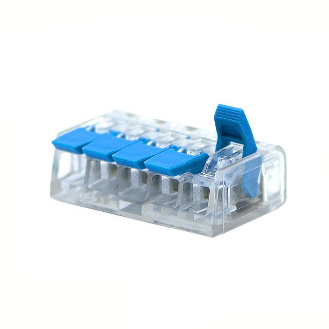 Клемма соединительная Tactix 0,1-4 мм2 32А 1-4 одинарная 19,5х30х9,8 мм Синий (BH-415B)