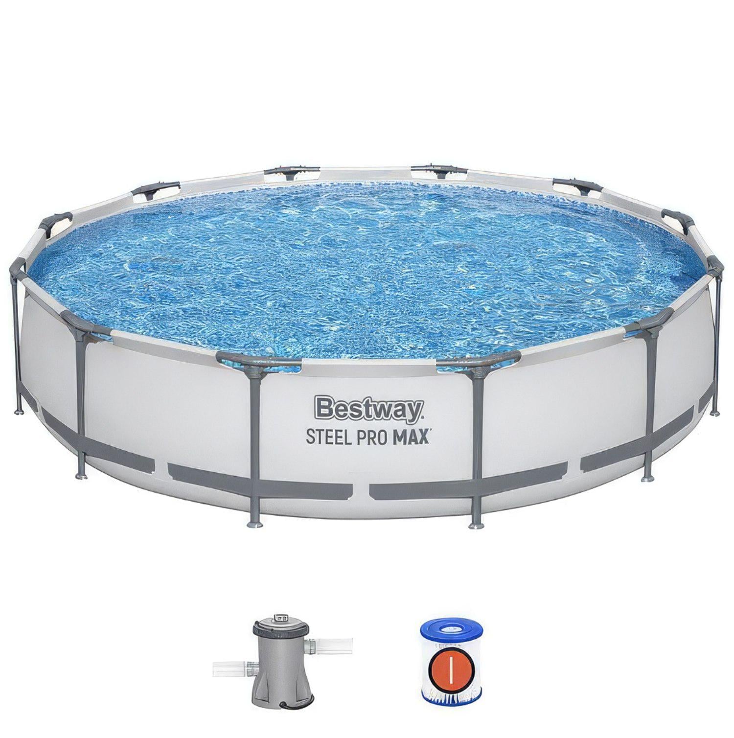 Басейн каркасний Bestway 56416 круглий 366×76 см 6473 л з фільтр-насосом (35279851)