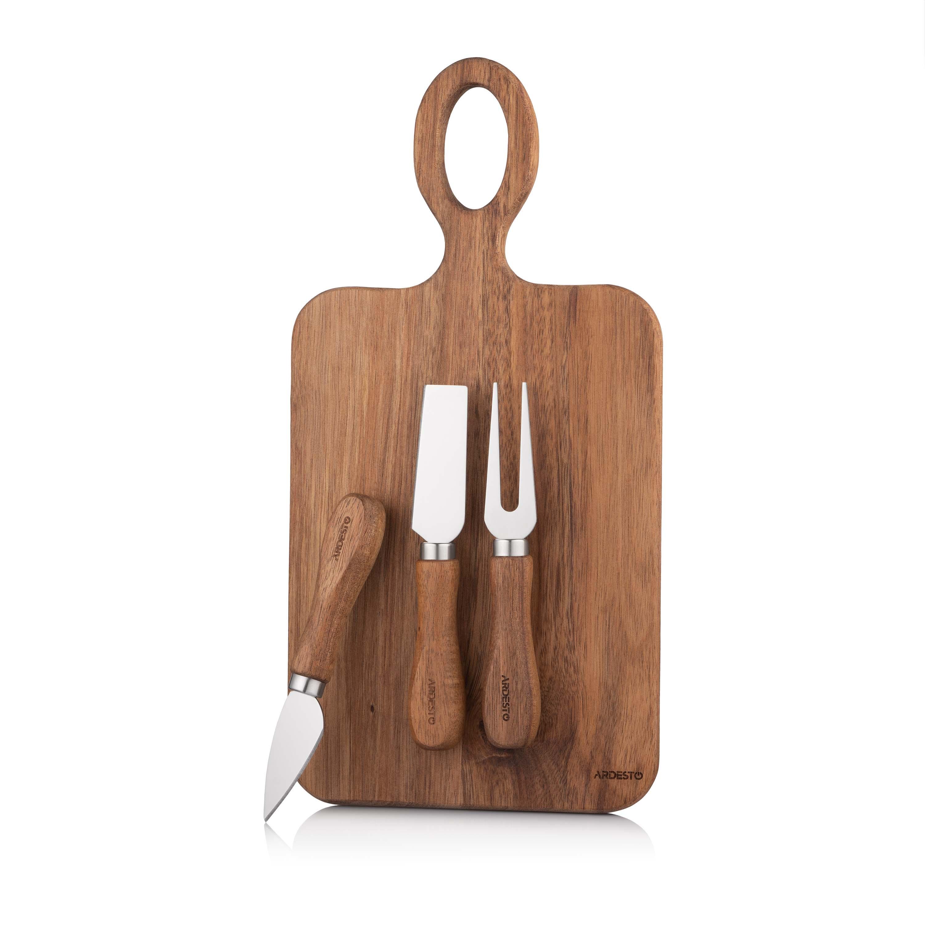 Набор для подачи сыра Ardesto AR0929 Midori дерево 33х17х1,2 см 4 предмета Набор для подачи сыра Ardesto AR0929 Midori дерево 33х17х1,2 см 4 предмета