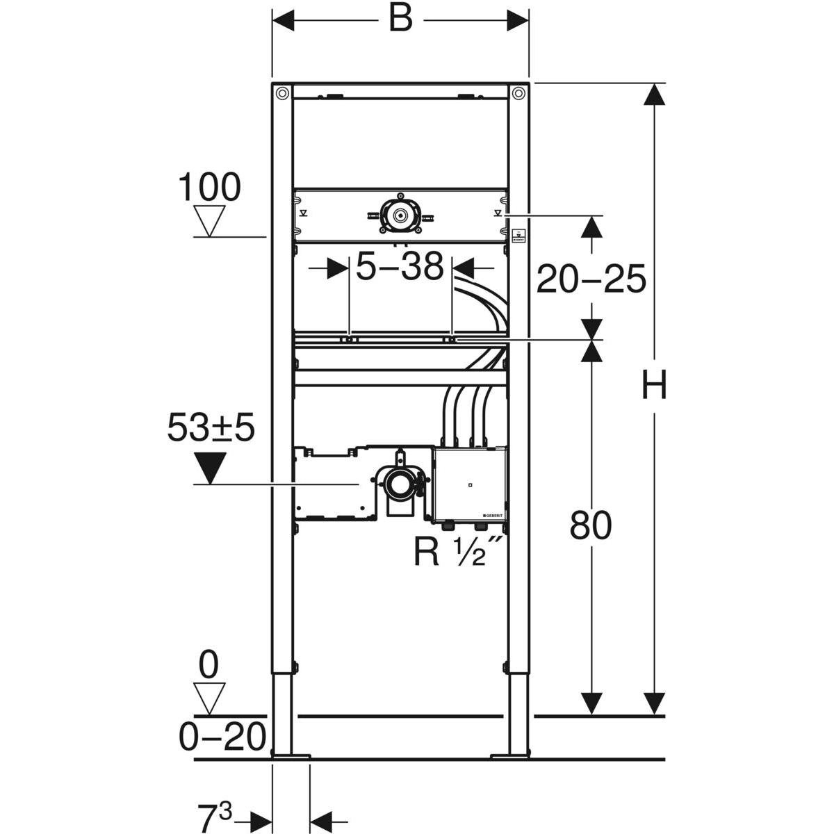 Инсталляционная система для раковины Geberit Duofix 111.560.00.1 (98811) - фото 2