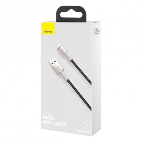 Кабель BASEUS Cafule Metal Lightning 2,4A 1 м Black (CALJK-A01) - фото 5