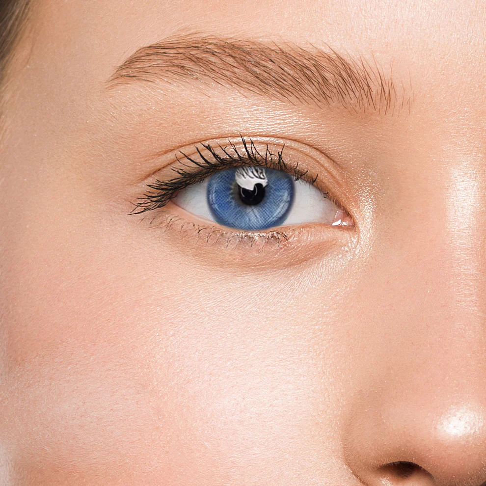 Контактные линзы синие Elite Lens Айс Дрим Блу +0,00 14,5 мм 2 шт. Синий (25906587)