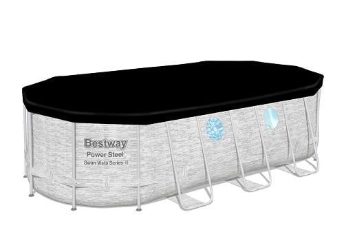 Бассейн каркасный Bestway с картриджным фильтром стремянкой и тентом 13420 л 549x274x122 см (BW-56716)